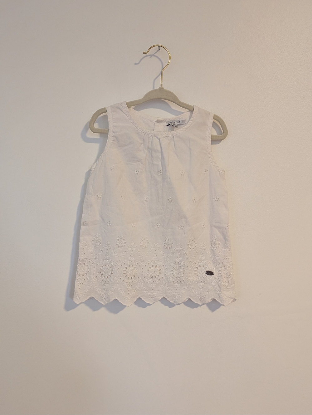Souris Mini - 24M - Tunic - 100% Cotton Summer Girls White Eyelet Top
